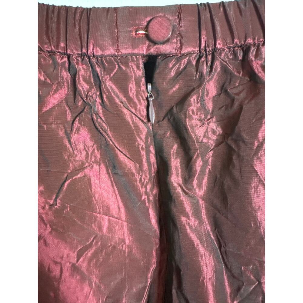 VTG Jessica McClintock Burgundy Taffeta Maxi Skirt Y2K Prom Dark Romance Sz10 - Picture 6 of 7